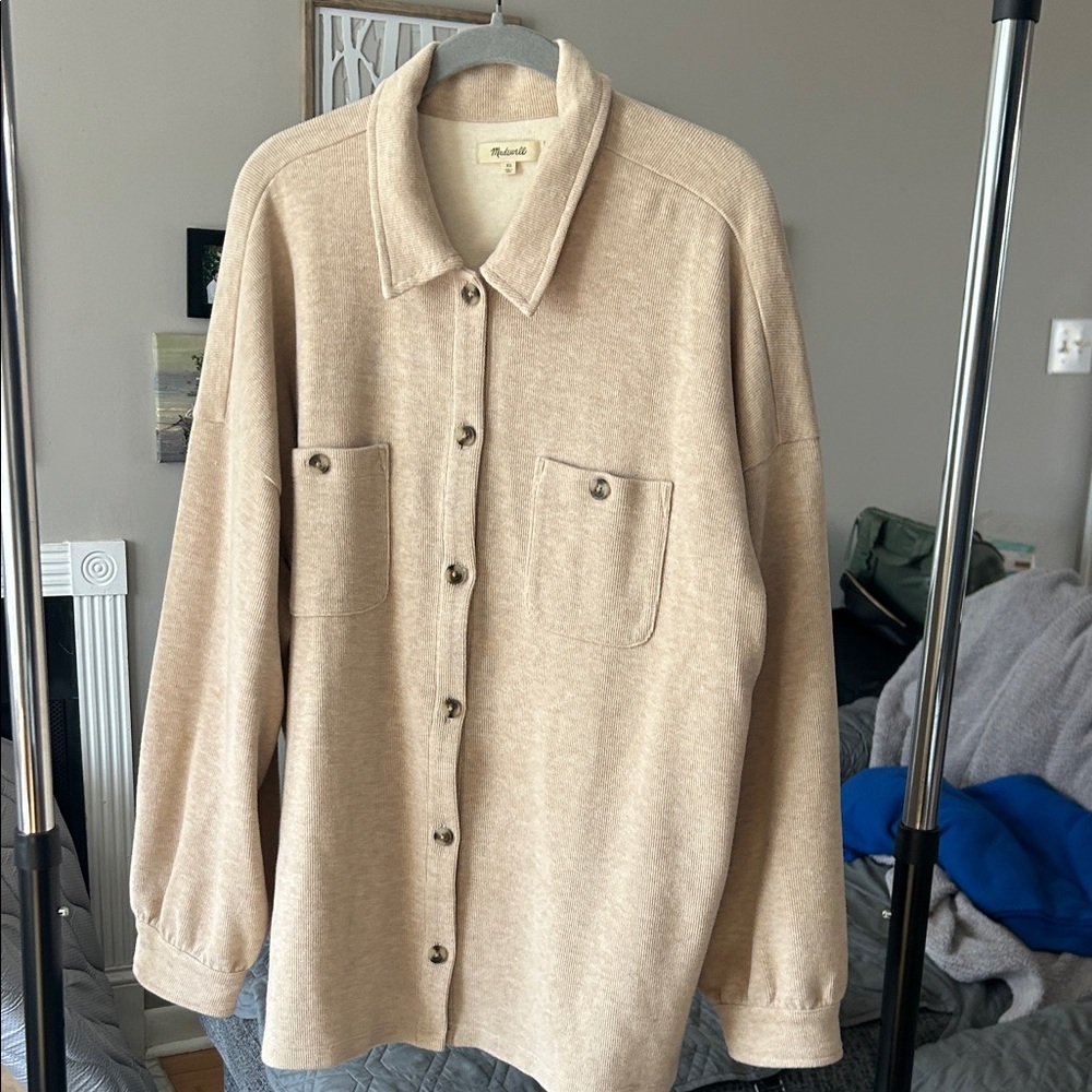 Madewell Cream Shirt Jacket
